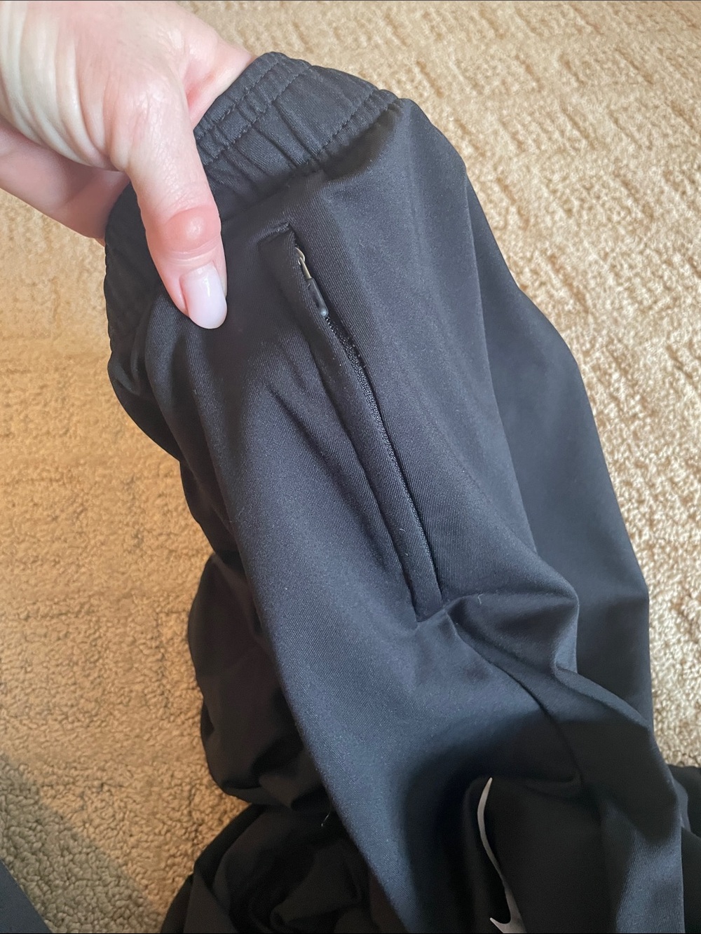 Nike Black Track Pants with White Swoosh - Picture 6 of 9